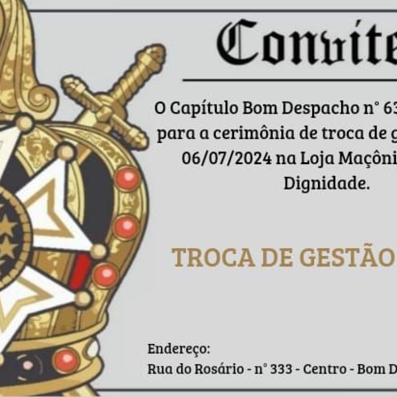 Cerimônia Pública de Posse Capítulo Bom Despacho nº631